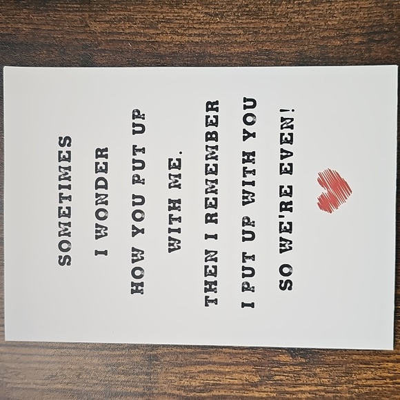 Funny Quote Card with Red Heart - Picture 1 of 2